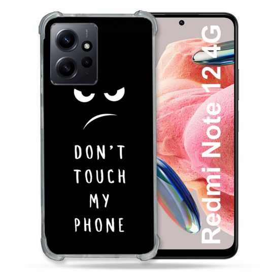 Coque Renforcée En Verre Trempé Pour Xiaomi Redmi Note 12 4G Humour Don't Touch