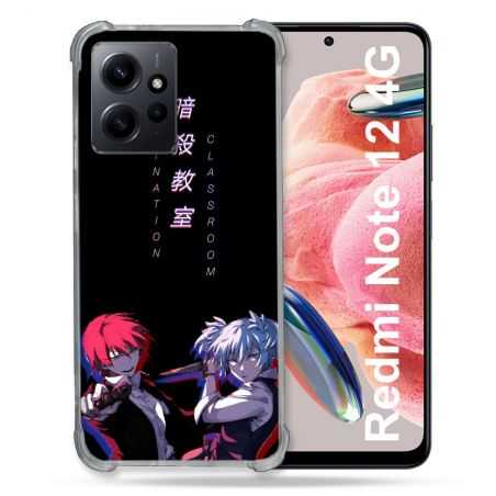 Coque Renforcée En Verre Trempé Pour Xiaomi Redmi Note 12 4G Manga Assassination Classroom Duo