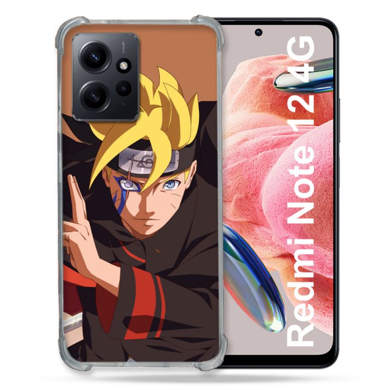 Coque Renforcée En Verre Trempé Pour Xiaomi Redmi Note 12 4G Manga Boruto Signe