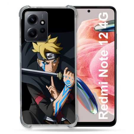 Coque Renforcée En Verre Trempé Pour Xiaomi Redmi Note 12 4G Manga Boruto Tatouage