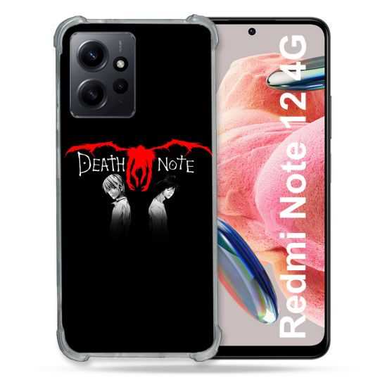 Coque Renforcée En Verre Trempé Pour Xiaomi Redmi Note 12 4G Manga Death Note Noir