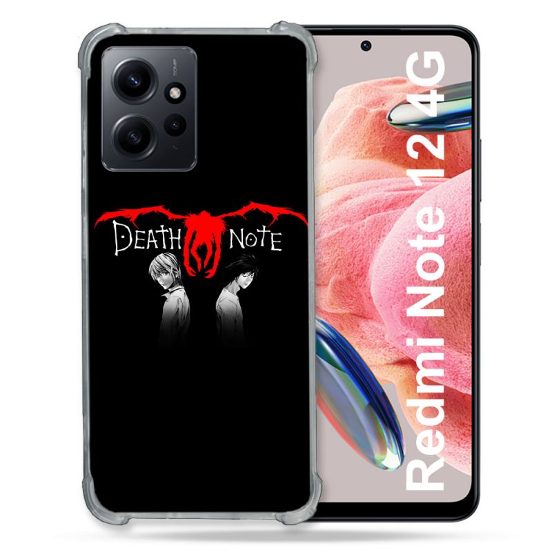 Coque Renforcée En Verre Trempé Pour Xiaomi Redmi Note 12 4G Manga Death Note Noir