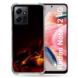 Coque Renforcée En Verre Trempé Pour Xiaomi Redmi Note 12 4G Manga Demon Slayer Electric