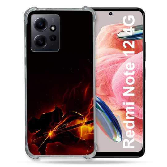 Coque Renforcée En Verre Trempé Pour Xiaomi Redmi Note 12 4G Manga Demon Slayer Electric