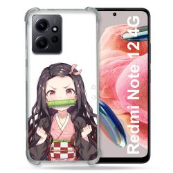 Coque Renforcée En Verre Trempé Pour Xiaomi Redmi Note 12 4G Manga Demon Slayer Nezuko