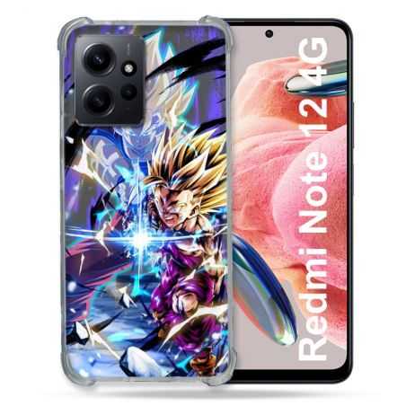 Coque Renforcée En Verre Trempé Pour Xiaomi Redmi Note 12 4G Manga Dragon Ball Sangohan Duo