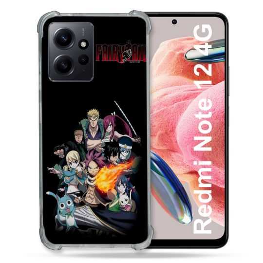 Coque Renforcée En Verre Trempé Pour Xiaomi Redmi Note 12 4G Manga Fairy Tail Logo Team