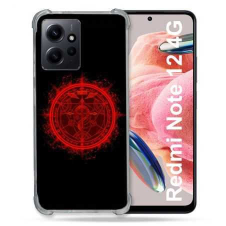 Coque Renforcée En Verre Trempé Pour Xiaomi Redmi Note 12 4G Manga Fullmetal Alchemist Logo