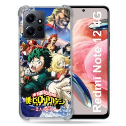 Coque Renforcée En Verre Trempé Pour Xiaomi Redmi Note 12 4G Manga My Hero Academia Affiche