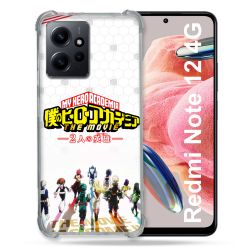 Coque Renforcée En Verre Trempé Pour Xiaomi Redmi Note 12 4G Manga My Hero Academia Blanc