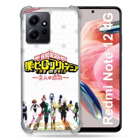 Coque Renforcée En Verre Trempé Pour Xiaomi Redmi Note 12 4G Manga My Hero Academia Blanc