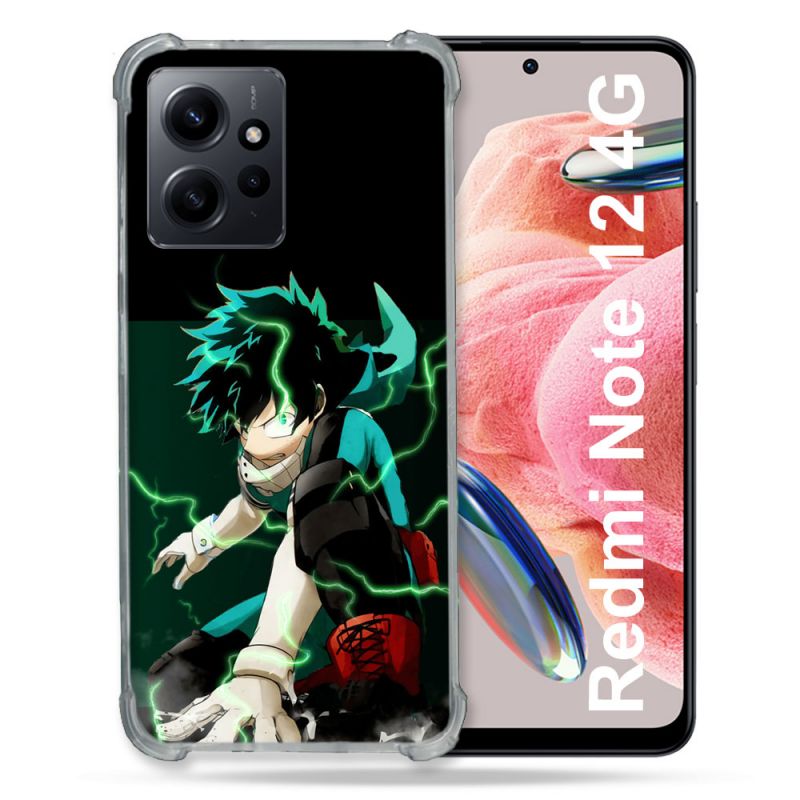 Coque Renforcée En Verre Trempé Pour Xiaomi Redmi Note 12 4G Manga My Hero Academia Deku