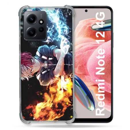 Coque Renforcée En Verre Trempé Pour Xiaomi Redmi Note 12 4G Manga My Hero Academia Shoto