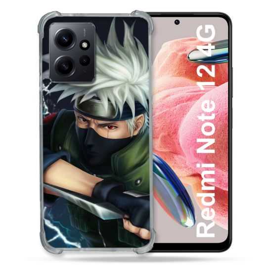 Coque Renforcée En Verre Trempé Pour Xiaomi Redmi Note 12 4G Manga Naruto Kakashi