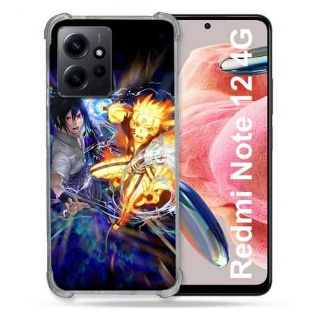 Coque Renforcée En Verre Trempé Pour Xiaomi Redmi Note 12 4G Manga Naruto VS