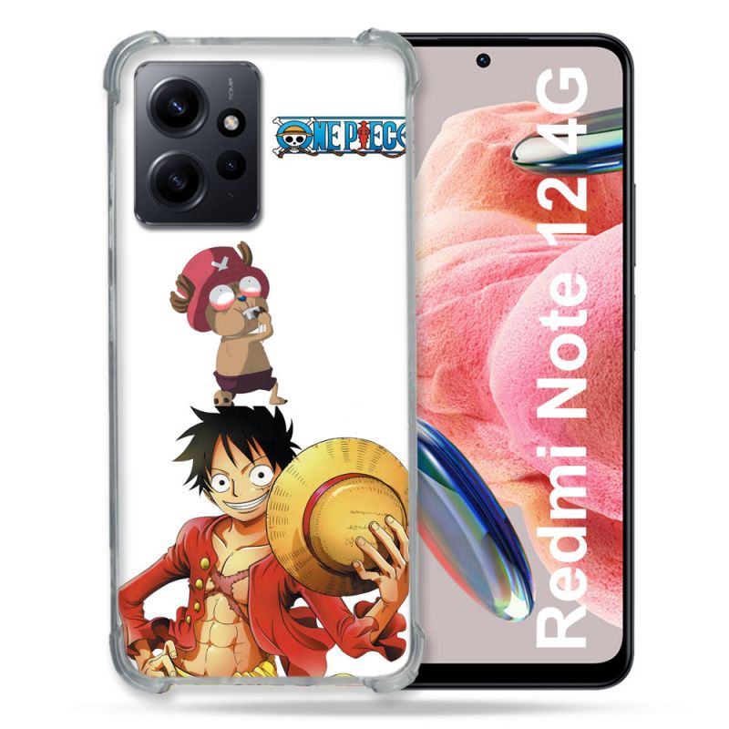 Coque Renforcée En Verre Trempé Pour Xiaomi Redmi Note 12 4G Manga One Piece Chopper
