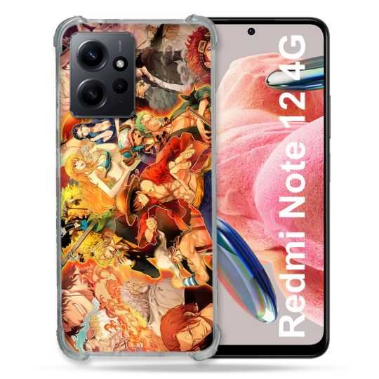 Coque Renforcée En Verre Trempé Pour Xiaomi Redmi Note 12 4G Manga One Piece Nakama