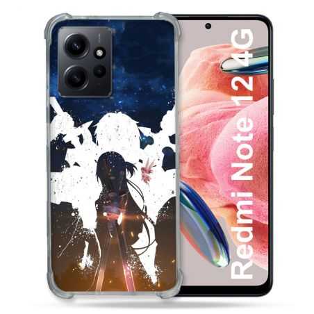 Coque Renforcée En Verre Trempé Pour Xiaomi Redmi Note 12 4G Manga SAO sword Art Online Asuna