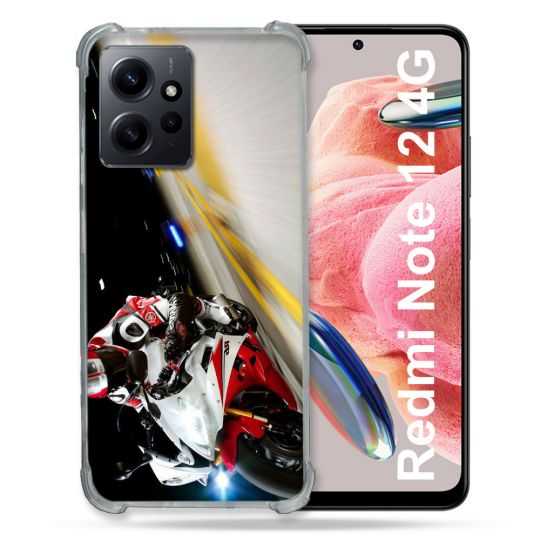 Coque Renforcée En Verre Trempé Pour Xiaomi Redmi Note 12 4G Moto Course GP R6