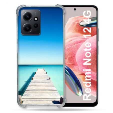 Coque Renforcée En Verre Trempé Pour Xiaomi Redmi Note 12 4G Nature Pont Mer