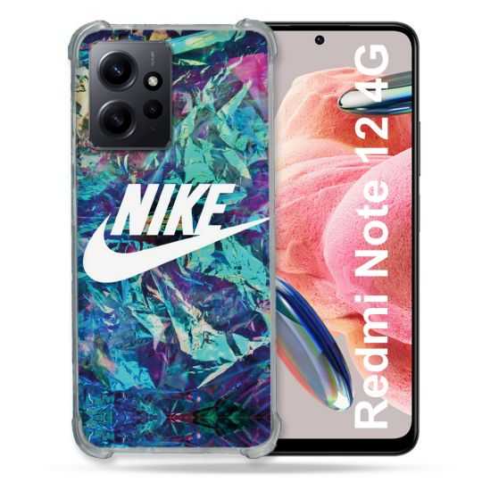 Coque Renforcée En Verre Trempé Pour Xiaomi Redmi Note 12 4G Nike Turquoise