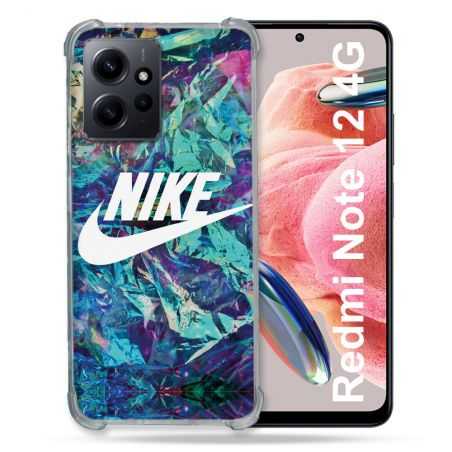 Coque Renforcée En Verre Trempé Pour Xiaomi Redmi Note 12 4G Nike Turquoise