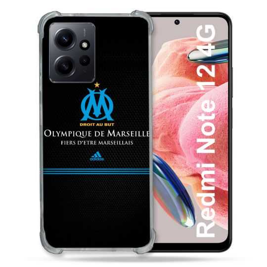 Coque Renforcée En Verre Trempé Pour Xiaomi Redmi Note 12 4G Olympique Marseille OM Fier etre Marseillais