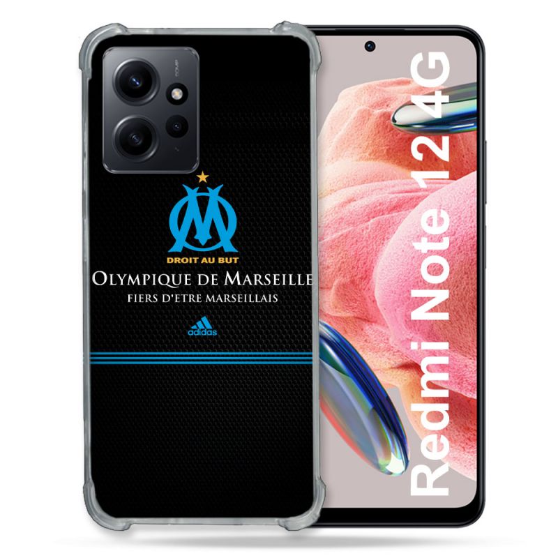 Coque Renforcée En Verre Trempé Pour Xiaomi Redmi Note 12 4G Olympique Marseille OM Fier etre Marseillais
