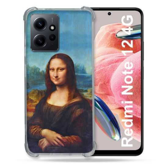 Coque Renforcée En Verre Trempé Pour Xiaomi Redmi Note 12 4G Peinture Joconde