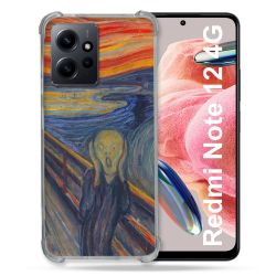 Coque Renforcée En Verre Trempé Pour Xiaomi Redmi Note 12 4G Peinture Le Cri