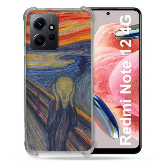 Coque Renforcée En Verre Trempé Pour Xiaomi Redmi Note 12 4G Peinture Le Cri
