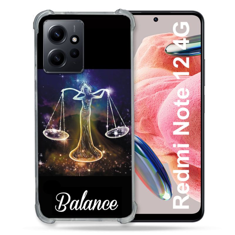 Coque Renforcée En Verre Trempé Pour Xiaomi Redmi Note 12 4G Signe Zodiaque 2 Balance