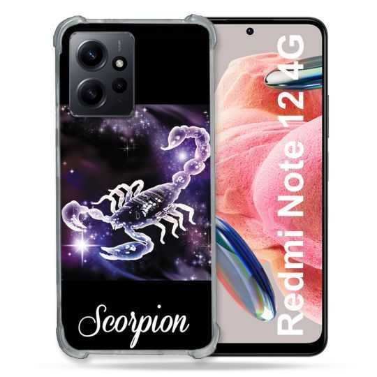 Coque Renforcée En Verre Trempé Pour Xiaomi Redmi Note 12 4G Signe Zodiaque 2 Scorpion