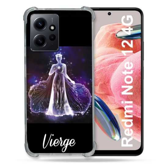 Coque Renforcée En Verre Trempé Pour Xiaomi Redmi Note 12 4G Signe Zodiaque 2 Vierge