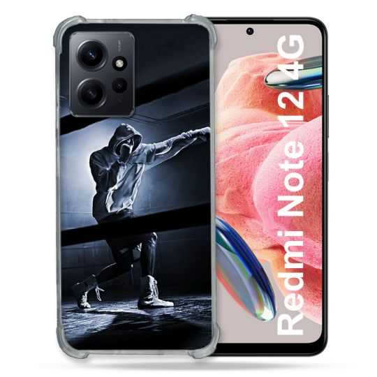 Coque Renforcée En Verre Trempé Pour Xiaomi Redmi Note 12 4G Sport Boxe Poing