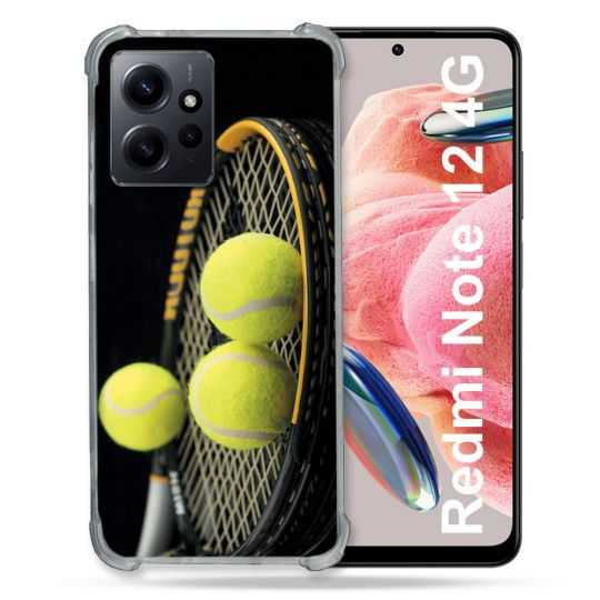 Coque Renforcée En Verre Trempé Pour Xiaomi Redmi Note 12 4G Sport Tennis Balls
