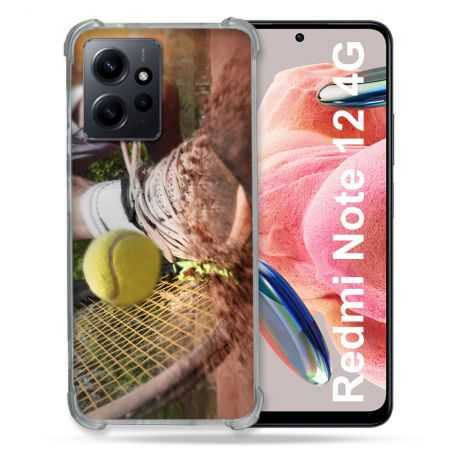 Coque Renforcée En Verre Trempé Pour Xiaomi Redmi Note 12 4G Sport Tennis Glissade