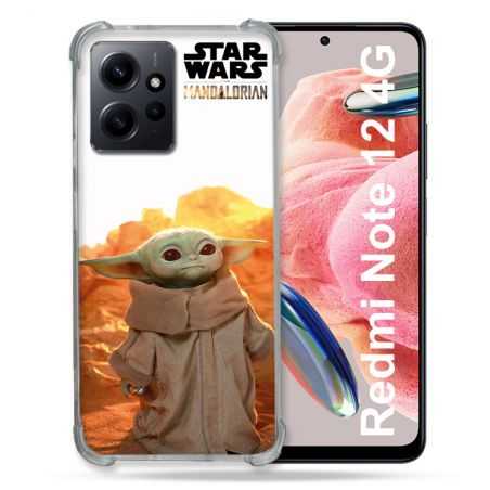 Coque Renforcée En Verre Trempé Pour Xiaomi Redmi Note 12 4G Star Wars - Yoda bebe soleil