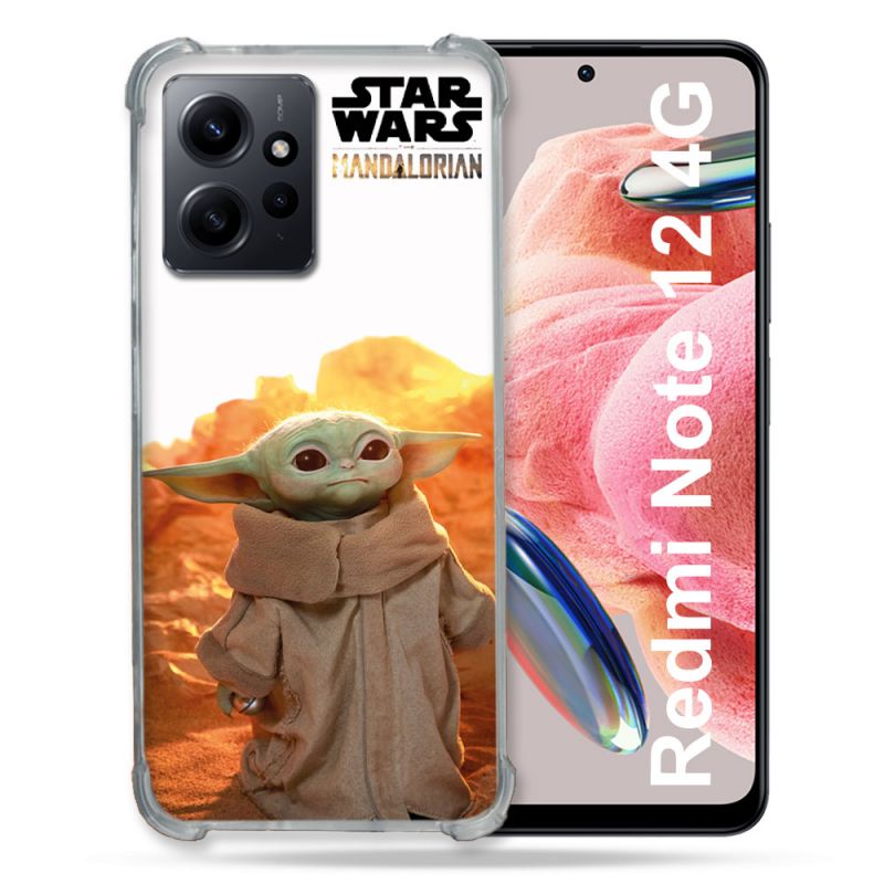 Coque Renforcée En Verre Trempé Pour Xiaomi Redmi Note 12 4G Star Wars - Yoda bebe soleil