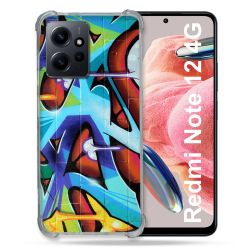 Coque Renforcée En Verre Trempé Pour Xiaomi Redmi Note 12 4G Street Art Graf Color