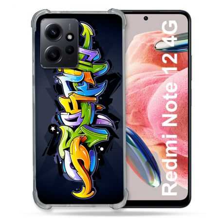 Coque Renforcée En Verre Trempé Pour Xiaomi Redmi Note 12 4G Street Art Graffiti