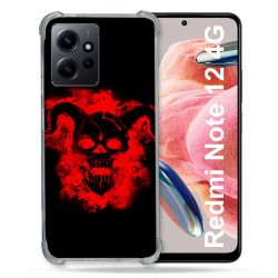 Coque Renforcée En Verre Trempé Pour Xiaomi Redmi Note 12 4G Tete de Mort Diable