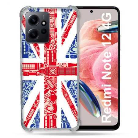 Coque Renforcée En Verre Trempé Pour Xiaomi Redmi Note 12 4G Voyage Angleterre Blanc