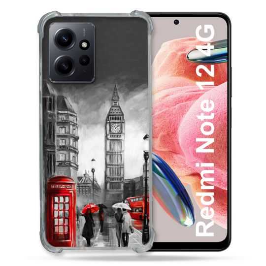 Coque Renforcée En Verre Trempé Pour Xiaomi Redmi Note 12 4G Voyage Angleterre Londres Vintage