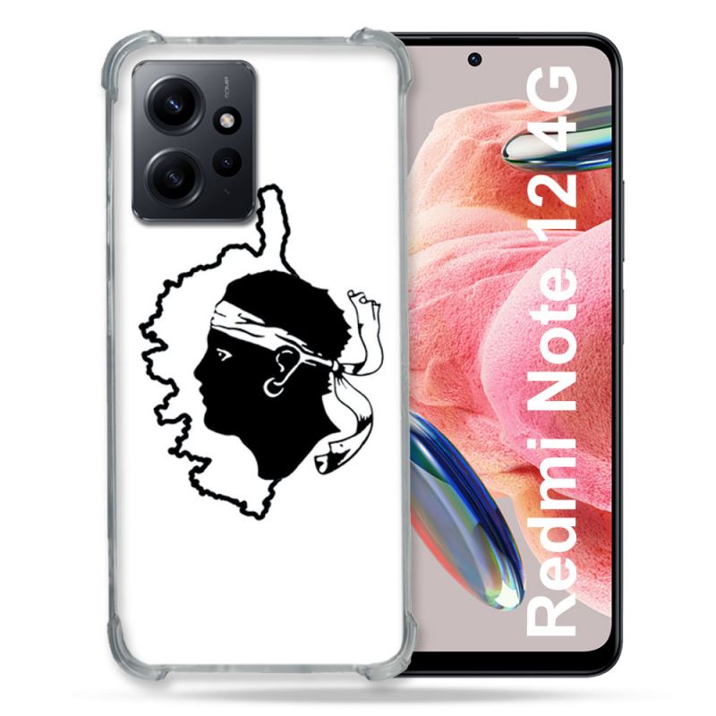 Coque Renforcée En Verre Trempé Pour Xiaomi Redmi Note 12 4G Voyage Corse Blanc