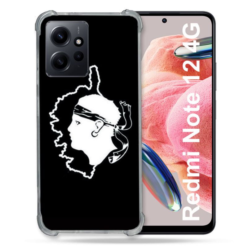 Coque Renforcée En Verre Trempé Pour Xiaomi Redmi Note 12 4G Voyage Corse Noir
