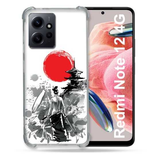 Coque Renforcée En Verre Trempé Pour Xiaomi Redmi Note 12 4G Voyage Japon Femme