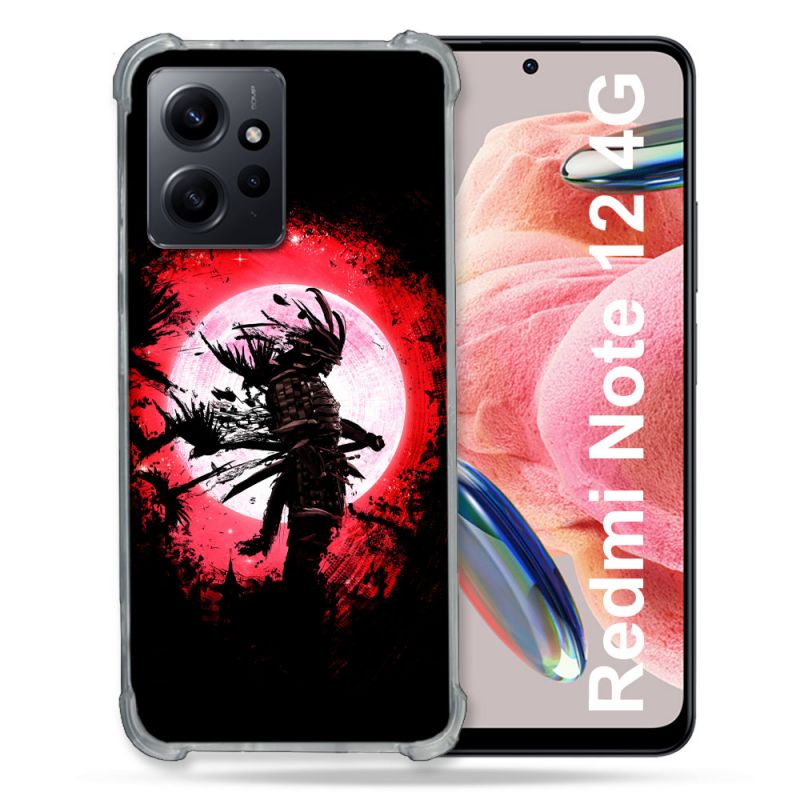 Coque Renforcée En Verre Trempé Pour Xiaomi Redmi Note 12 4G Voyage Japon Samourai