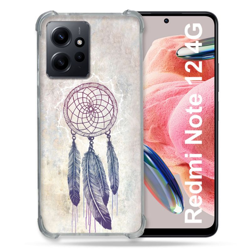 Coque Renforcée En Verre Trempé Pour Xiaomi Redmi Note 12 4G Zen Attrape Reve Blanc