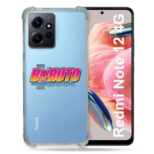 Coque Transparente Renforcée En Verre Trempé Pour Xiaomi Redmi Note 12 4G Boruto Logo